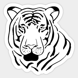 Tiger Line Art Hand Drawn Sticker